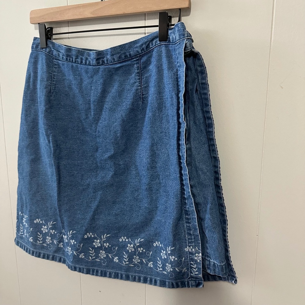 Vintage Style Denim Mini Skirt Size 14 - Picture 3 of 8